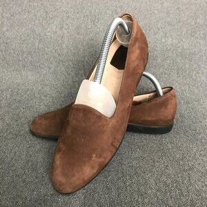 Rockport Womens 9 N Brown Suede Pointed Toe Loafer Flats Slip On Comfort Shoes